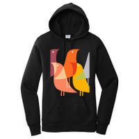 Bird Print Art Deco 60s Style Minimal Hippy Retro Cool Women's Pullover Hoodie