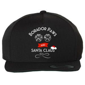 Borador Paws And Santa Claus Dog Lover Gift Wool Snapback Cap