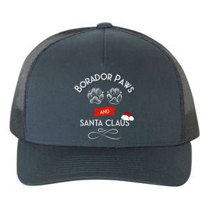 Borador Paws And Santa Claus Dog Lover Gift Yupoong Adult 5-Panel Trucker Hat