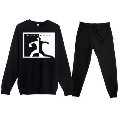 Baseball Pitcher Apparel Baseball Premium Crewneck Sweatsuit Set