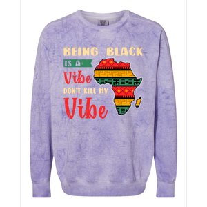 Black Pride African Culture Black History Month Vibe Gift Colorblast Crewneck Sweatshirt