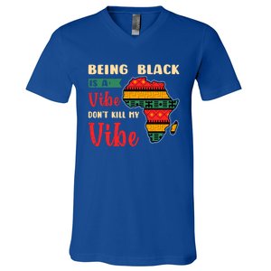 Black Pride African Culture Black History Month Vibe Gift V-Neck T-Shirt