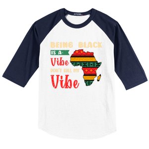 Black Pride African Culture Black History Month Vibe Gift Baseball Sleeve Shirt