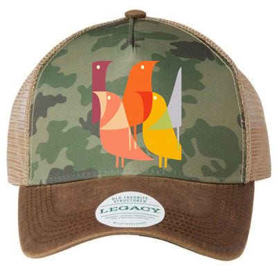 Bird Print Art Deco 60s Style Minimal Hippy Retro Cool Legacy Tie Dye Trucker Hat