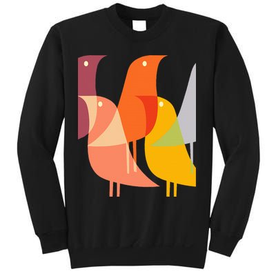 Bird Print Art Deco 60s Style Minimal Hippy Retro Cool Sweatshirt