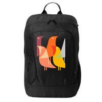 Bird Print Art Deco 60s Style Minimal Hippy Retro Cool City Backpack