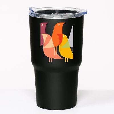 Bird Print Art Deco 60s Style Minimal Hippy Retro Cool Tumbler
