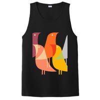 Bird Print Art Deco 60s Style Minimal Hippy Retro Cool PosiCharge Competitor Tank
