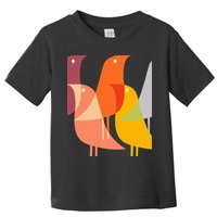 Bird Print Art Deco 60s Style Minimal Hippy Retro Cool Toddler T-Shirt