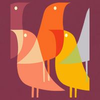 Bird Print Art Deco 60s Style Minimal Hippy Retro Cool 16oz Travel Tumbler