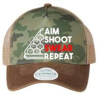 Billiard Pool Aim Shoot Swear Repeat Legacy Tie Dye Trucker Hat