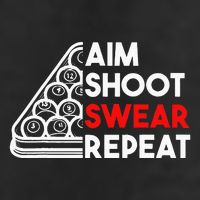 Billiard Pool Aim Shoot Swear Repeat Cool Comfort Performance Bucket Hat