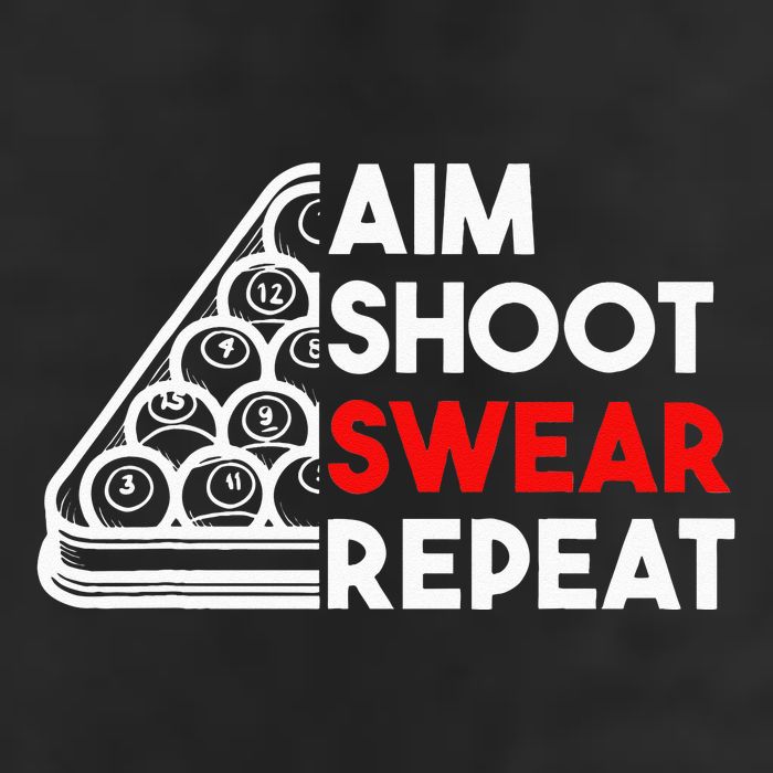 Billiard Pool Aim Shoot Swear Repeat Cool Comfort Performance Bucket Hat