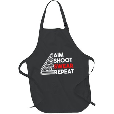 Billiard Pool Aim Shoot Swear Repeat Apron