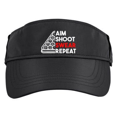 Billiard Pool Aim Shoot Swear Repeat Adult Drive Performance Visor