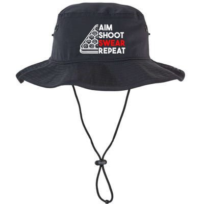 Billiard Pool Aim Shoot Swear Repeat Bucket Hat