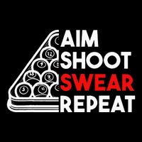 Billiard Pool Aim Shoot Swear Repeat Cooling Performance Long Sleeve Crew