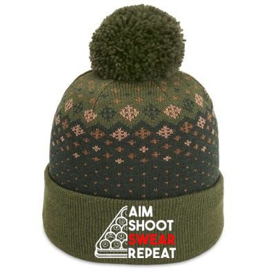 Billiard Pool Aim Shoot Swear Repeat The Baniff Cuffed Pom Beanie