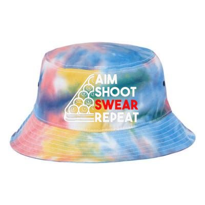 Billiard Pool Aim Shoot Swear Repeat Tie Dye Newport Bucket Hat