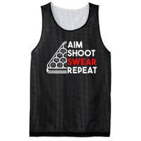 Billiard Pool Aim Shoot Swear Repeat Mesh Reversible Basketball Jersey Tank