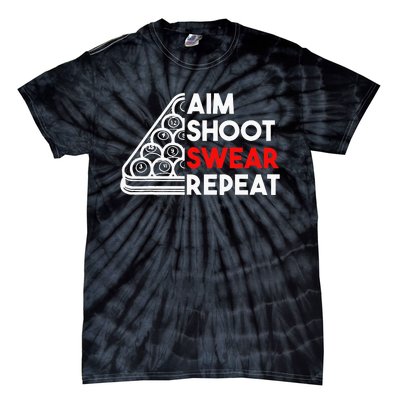 Billiard Pool Aim Shoot Swear Repeat Tie-Dye T-Shirt