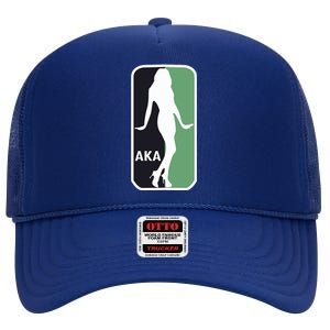 Best Price AKA Logo High Crown Mesh Back Trucker Hat