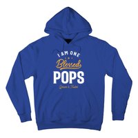 Blessed Pops A Dad Grandpas Pride Dad Grandpa Cool Gift Hoodie