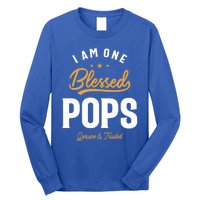 Blessed Pops A Dad Grandpas Pride Dad Grandpa Cool Gift Long Sleeve Shirt