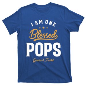 Blessed Pops A Dad Grandpas Pride Dad Grandpa Cool Gift T-Shirt