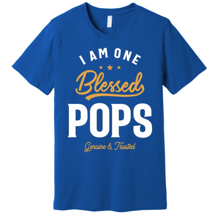 Blessed Pops A Dad Grandpas Pride Dad Grandpa Cool Gift Premium T-Shirt