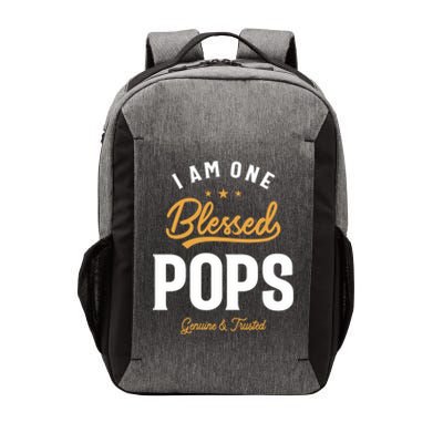 Blessed Pops A Dad Grandpas Pride Dad Grandpa Cool Gift Vector Backpack