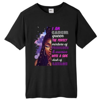 Black Princess And Warrior Cancer Girl Savage Funny Gift Tall Fusion ChromaSoft Performance T-Shirt