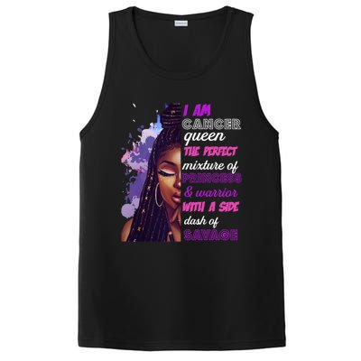 Black Princess And Warrior Cancer Girl Savage Funny Gift PosiCharge Competitor Tank