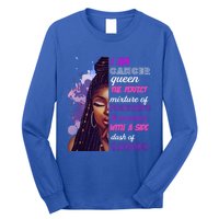 Black Princess And Warrior Cancer Girl Savage Funny Gift Long Sleeve Shirt