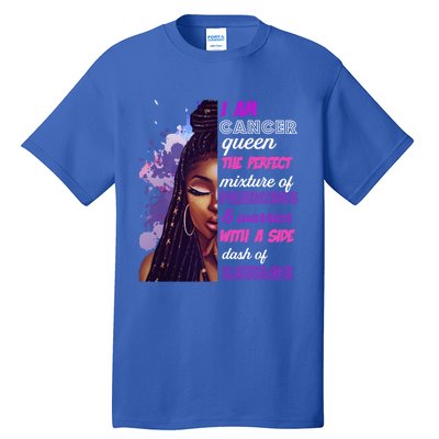 Black Princess And Warrior Cancer Girl Savage Funny Gift Tall T-Shirt