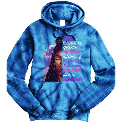 Black Princess And Warrior Cancer Girl Savage Funny Gift Tie Dye Hoodie