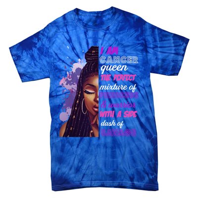 Black Princess And Warrior Cancer Girl Savage Funny Gift Tie-Dye T-Shirt