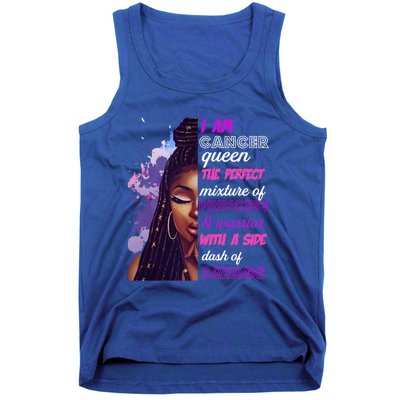 Black Princess And Warrior Cancer Girl Savage Funny Gift Tank Top