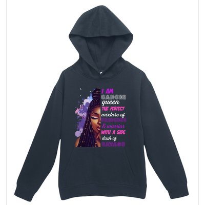 Black Princess And Warrior Cancer Girl Savage Funny Gift Urban Pullover Hoodie