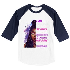 Black Princess And Warrior Cancer Girl Savage Funny Gift Baseball Sleeve Shirt