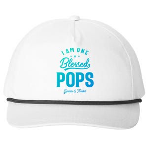 Blessed Pops A Dad Grandpas Pride Dad Grandpa Cool Gift Snapback Five-Panel Rope Hat