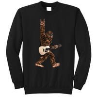 Bigfoot Playing Acoustic Guitar Rock On Sasquatch Big Foot Sweatshirt