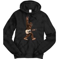 Bigfoot Playing Acoustic Guitar Rock On Sasquatch Big Foot Tie Dye Hoodie