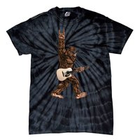 Bigfoot Playing Acoustic Guitar Rock On Sasquatch Big Foot Tie-Dye T-Shirt