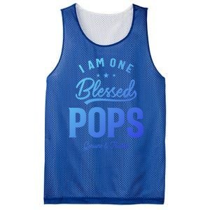 Blessed Pops A Dad Grandpas Pride Dad Grandpa Cool Gift Mesh Reversible Basketball Jersey Tank