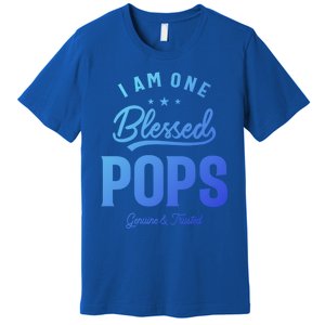 Blessed Pops A Dad Grandpas Pride Dad Grandpa Cool Gift Premium T-Shirt