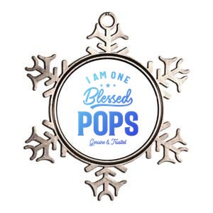 Blessed Pops A Dad Grandpas Pride Dad Grandpa Cool Gift Metallic Star Ornament