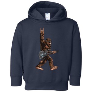 Bigfoot Playing A Dragon Guitar Rock On Sasquatch Big Foot Toddler Hoodie