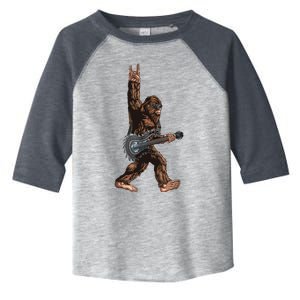 Bigfoot Playing A Dragon Guitar Rock On Sasquatch Big Foot Toddler Fine Jersey T-Shirt