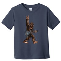 Bigfoot Playing A Dragon Guitar Rock On Sasquatch Big Foot Toddler T-Shirt